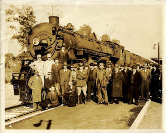 Local dignitaries in Camden in 1937 for opening day ceremonies at the new Seaboard Air Line Railway station, West DeKalb Street Photo courtesy of Camden Archives.